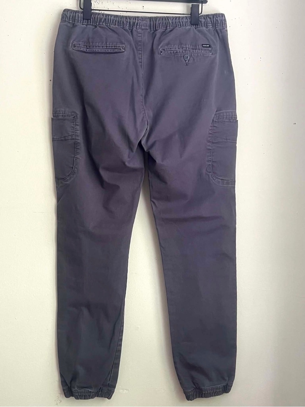 Women's Slate Gray Cargo Joggers with Elastic Waist - Picture 2 of 5